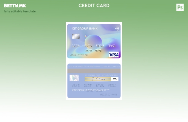 Модерен стил шаблон за виза картичка на САД Citigroup Bank